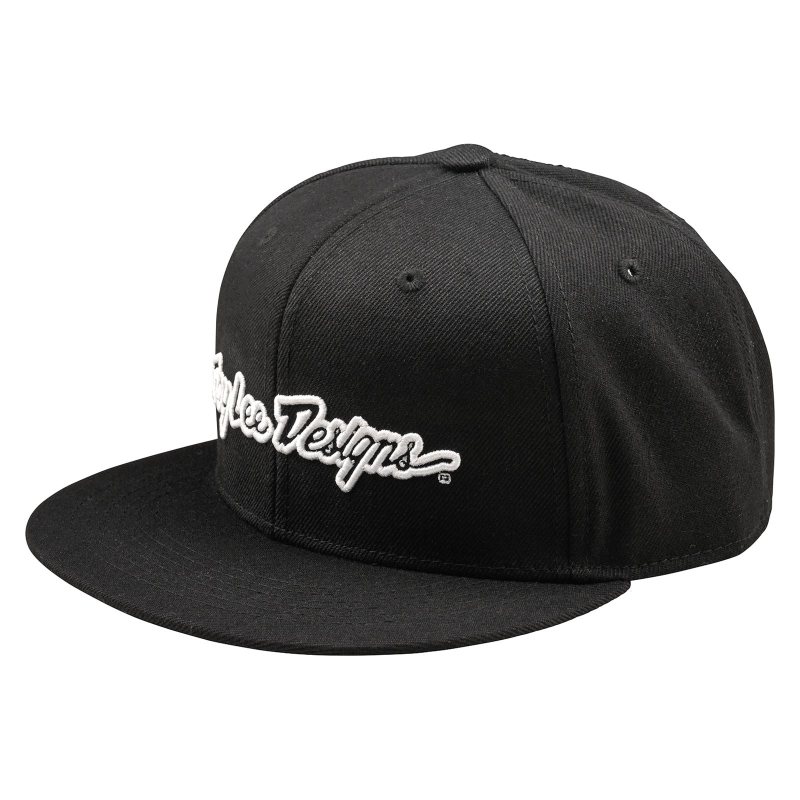 Troy Lee Designs Spring 2025 MX Signature Flat Bill Snapback Cap Black