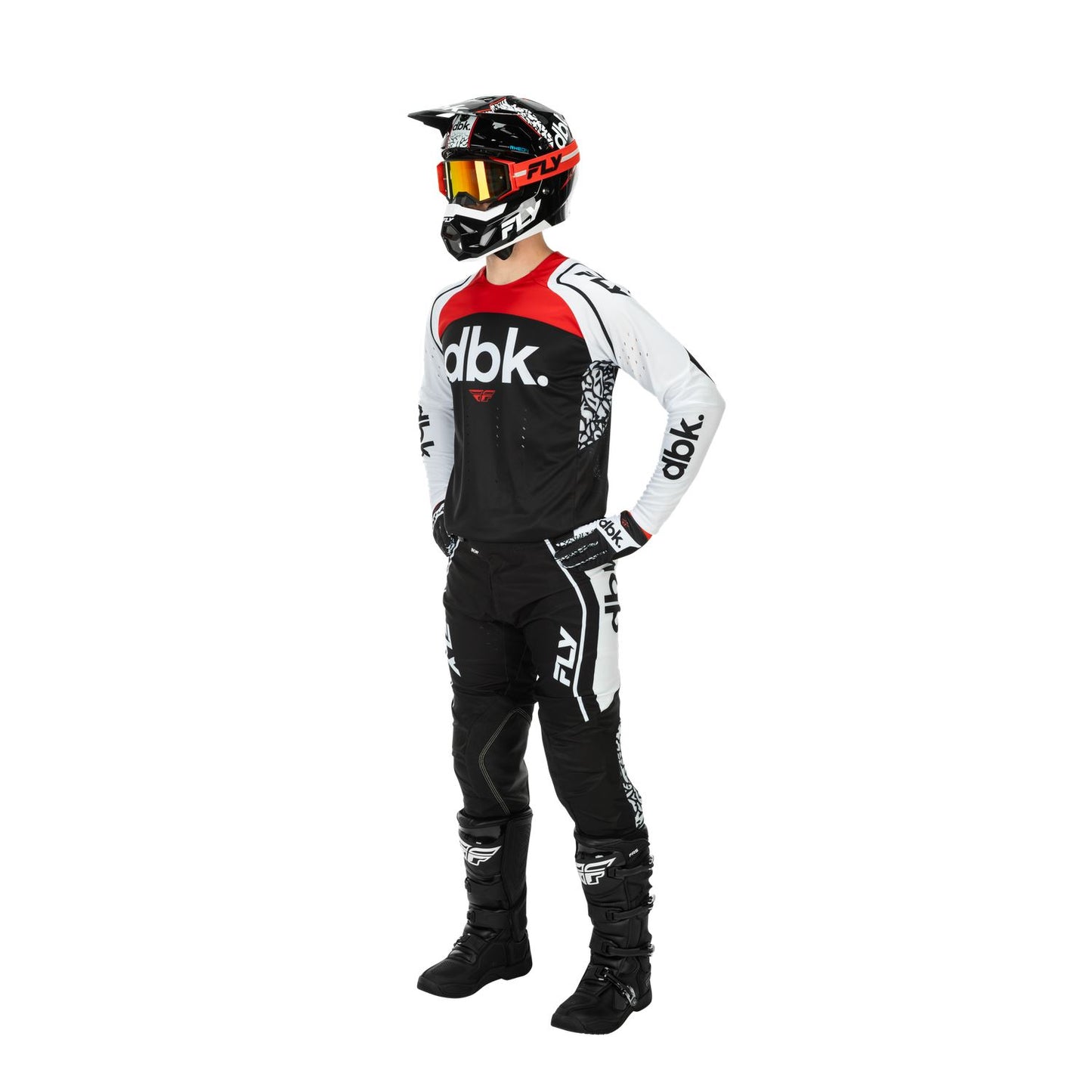 Fly Racing 2026 Motocross Combo Kit Evolution DST Black White Red