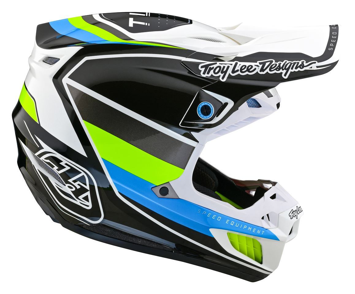 Troy Lee Designs 2025 SE5 Composite Helmet Reverb White Blue