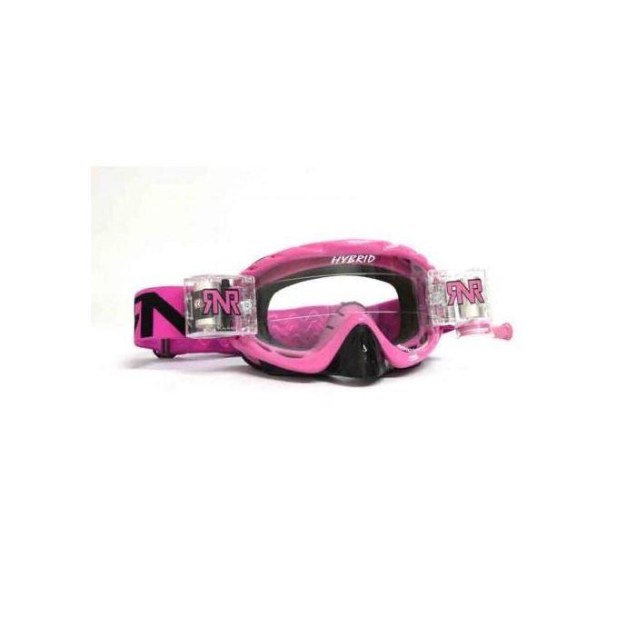 RNR Hybrid Pink Fully Loaded Goggle Roll Off And Tear Off
