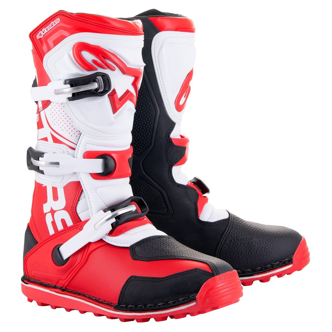 Alpinestars 2025 Tech-T Trials Boots Bright Red Black White