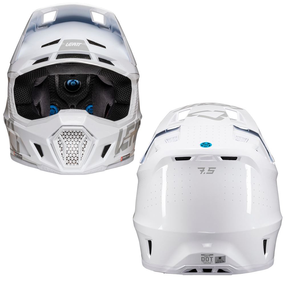 Leatt 2025 Motocross Helmet V25 7.5 White With 4.5 Goggles