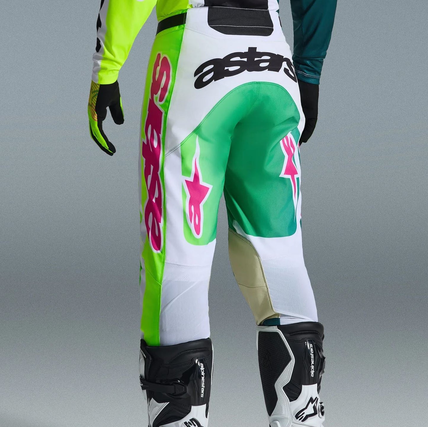 Alpinestars 2026 Racer Portl Motocross Pants Green White Black