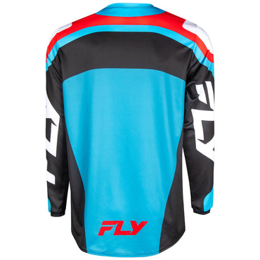 Fly Racing 2025 F-16 Motocross Jersey Cyan Black White