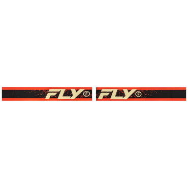Fly Racing 2025 Zone Youth Motocross Goggles Black Red Cream Mirror Smoke Lens