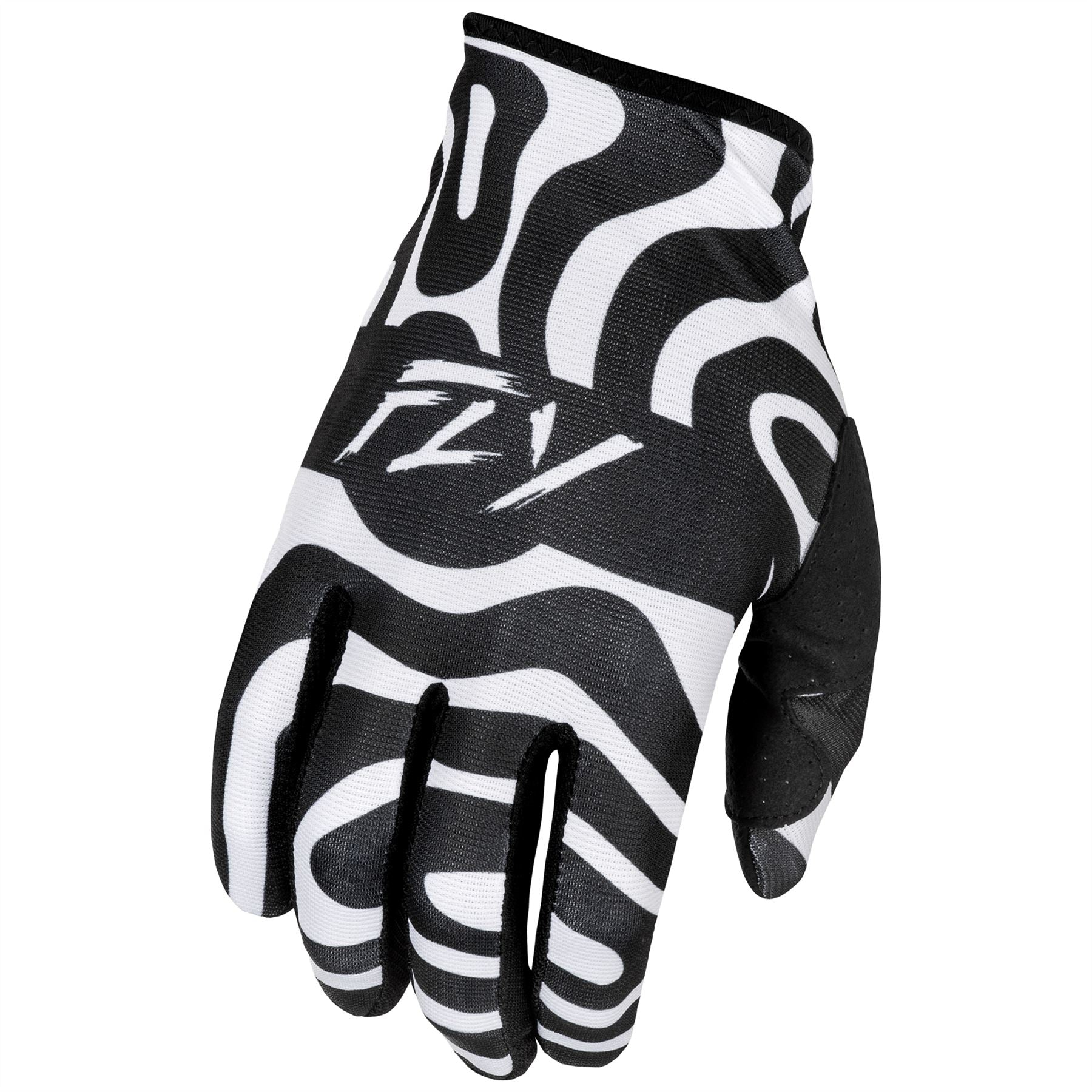 Fly Racing 2025 Lite Motocross Gloves Abyss White Black