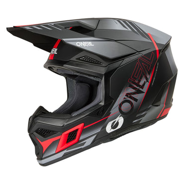 O'Neal 2026 3 SRS Haze Black Grey Red Helmet