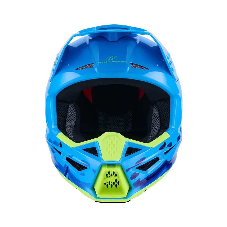Alpinestars 2026 SM3 Force Motocross Helmet Cyan Glossy