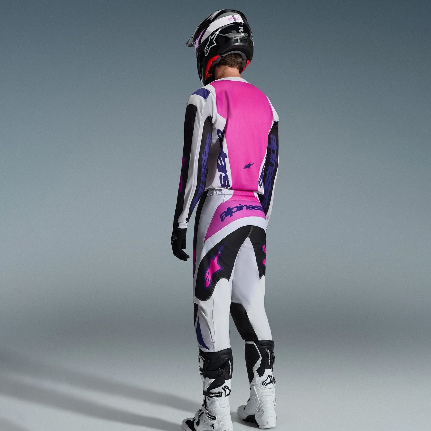 Alpinestars 2026 Fluid Grid Motocross Combo Kit Black Light Green Purple