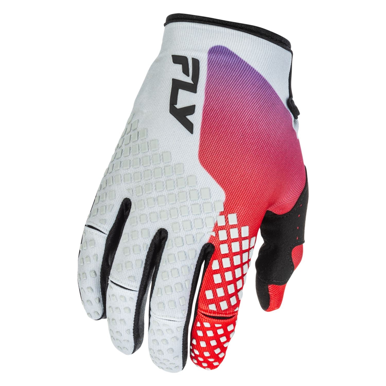 Fly Racing 2026 Motocross Gloves Kinetic Grey Red Purple Black