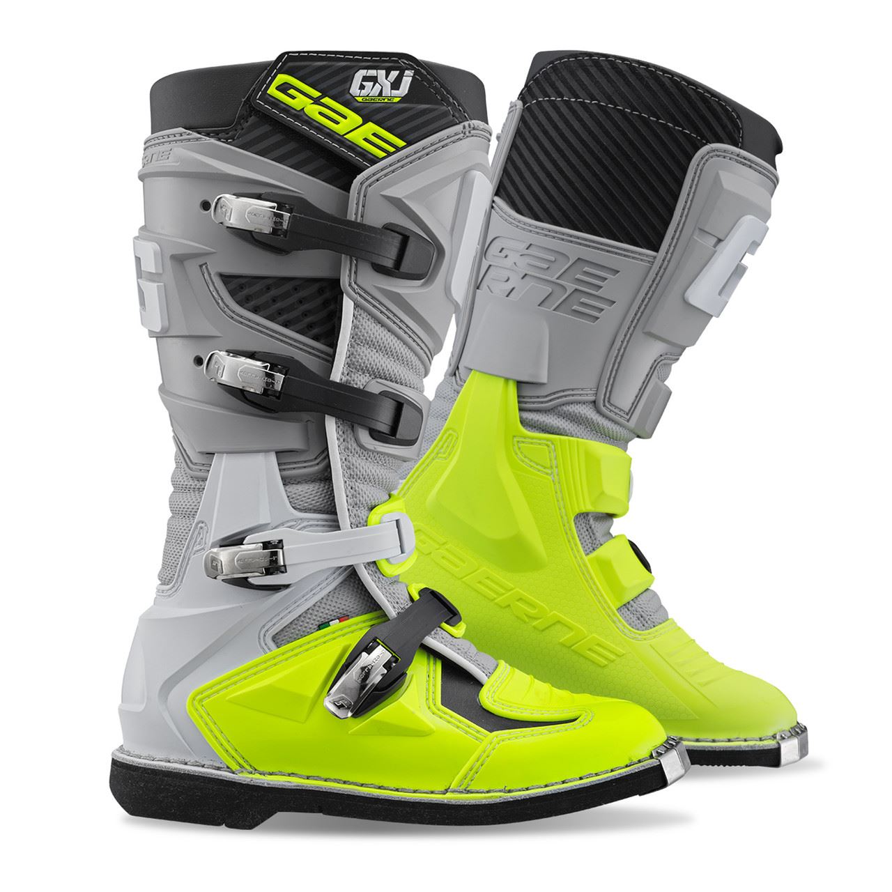 Gaerne Kids GXJ Motocross Boots Grey Flo Yellow