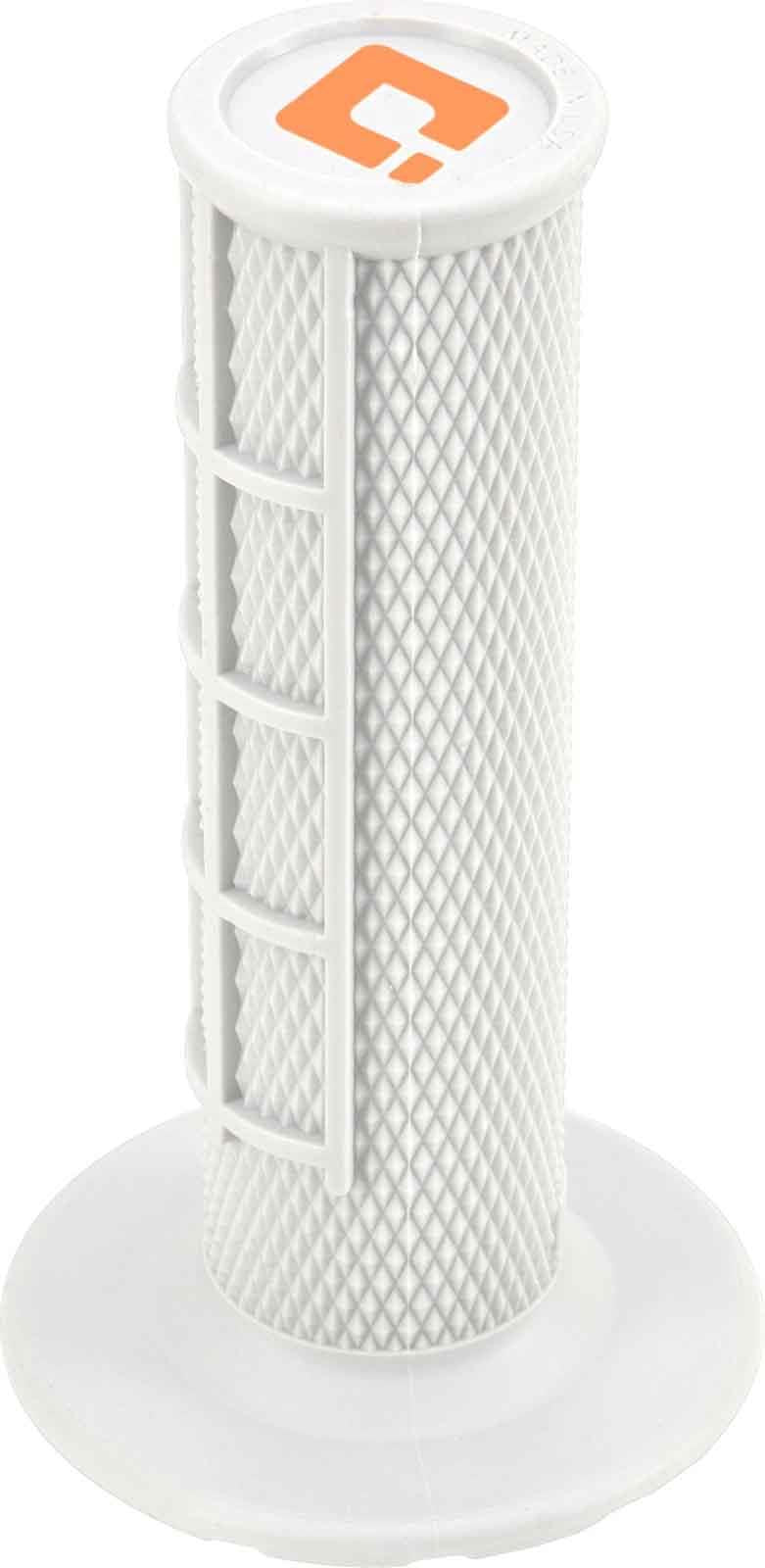 ODI Half Waffle MX Lock-On Grip Set PRO White For Suzuki RMZ 250 2008-2025