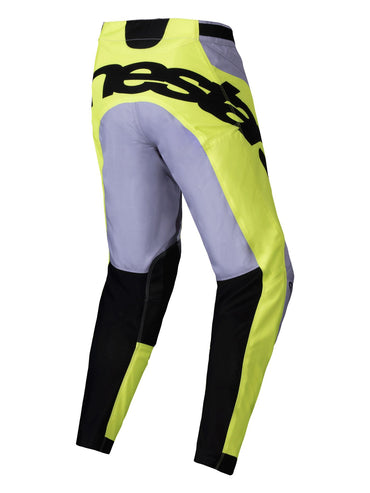 Alpinestars 2025 Racer Veil Motocross Pants Grey Yellow Fluo