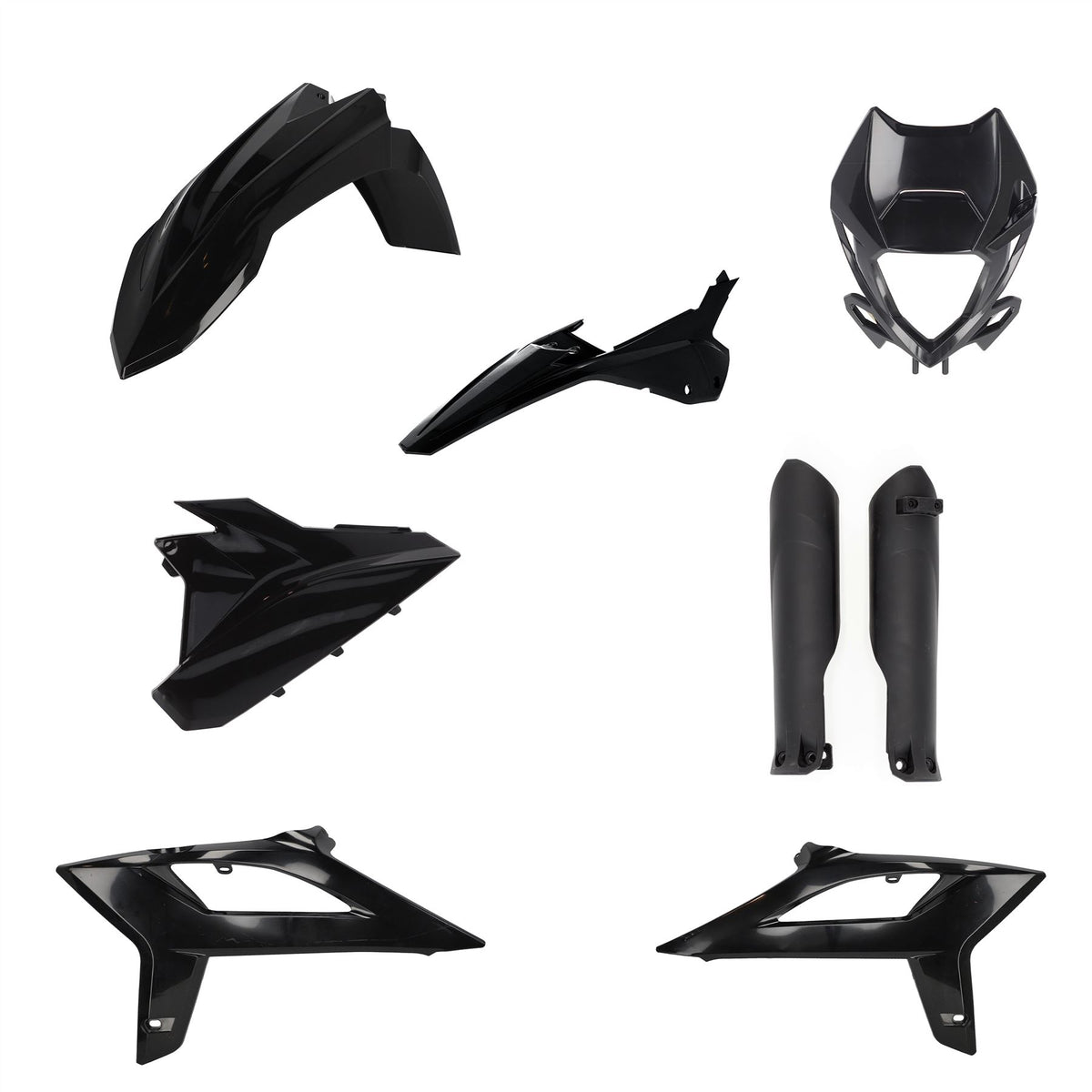 Acerbis Full Plastic Kit Black For Beta RR 390 4T 2020-2022