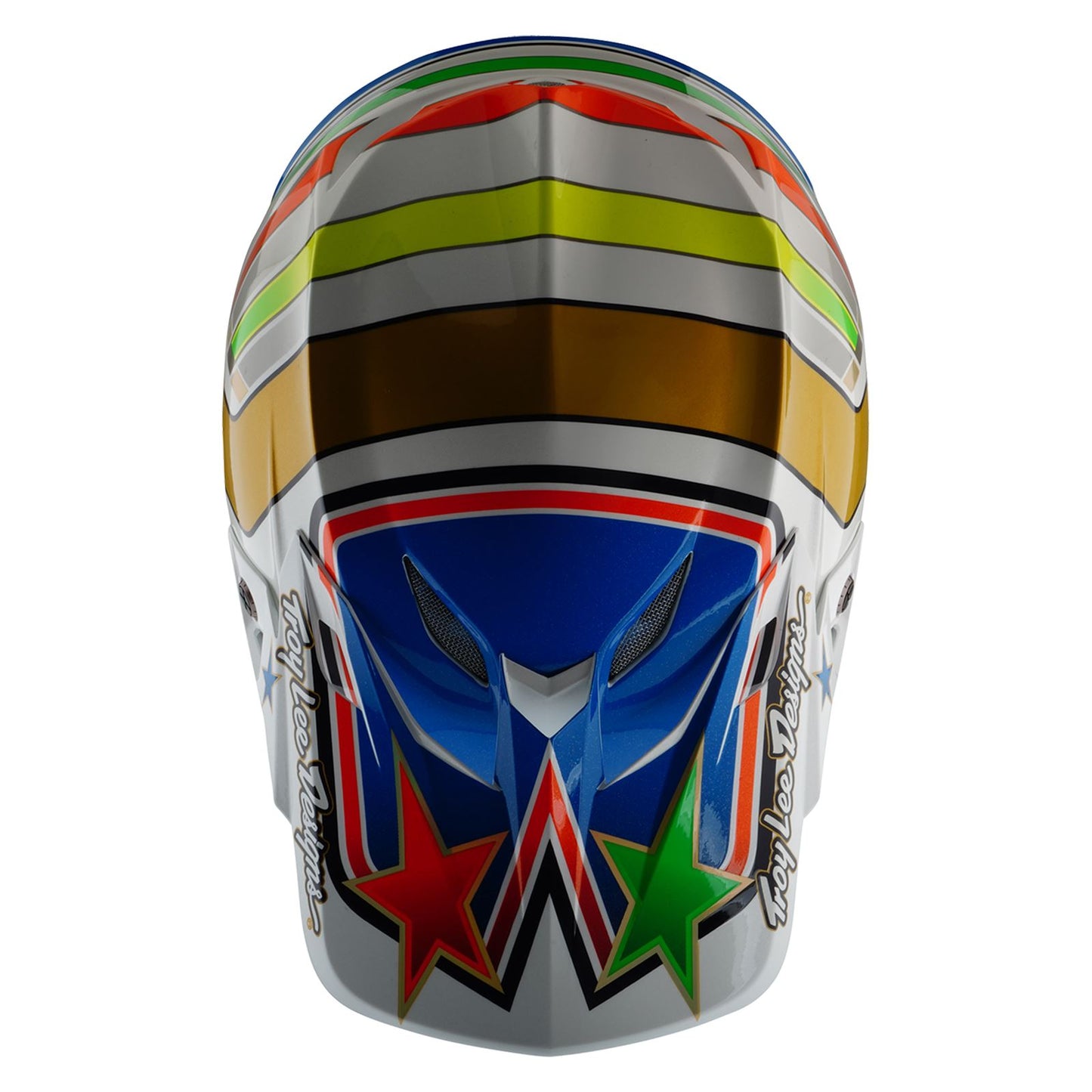 Troy Lee Designs Spring 2025 MX Helmet SE5 Composite Rays White Blue