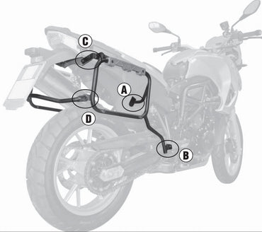 Kappa Bike Luggage Cam-Side Pannier Case Holders For BMW F 800 GS 2008-2018