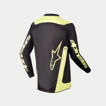 Alpinestars 2024 Racer Lurv Youth Motocross Jersey Black Yellow Fluo