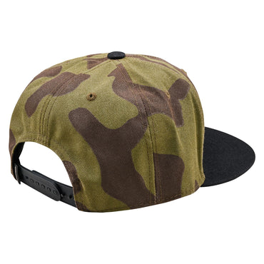 Troy Lee Designs Spring 2025 MX Signature Flat Bill Snapback Cap Olive Camo