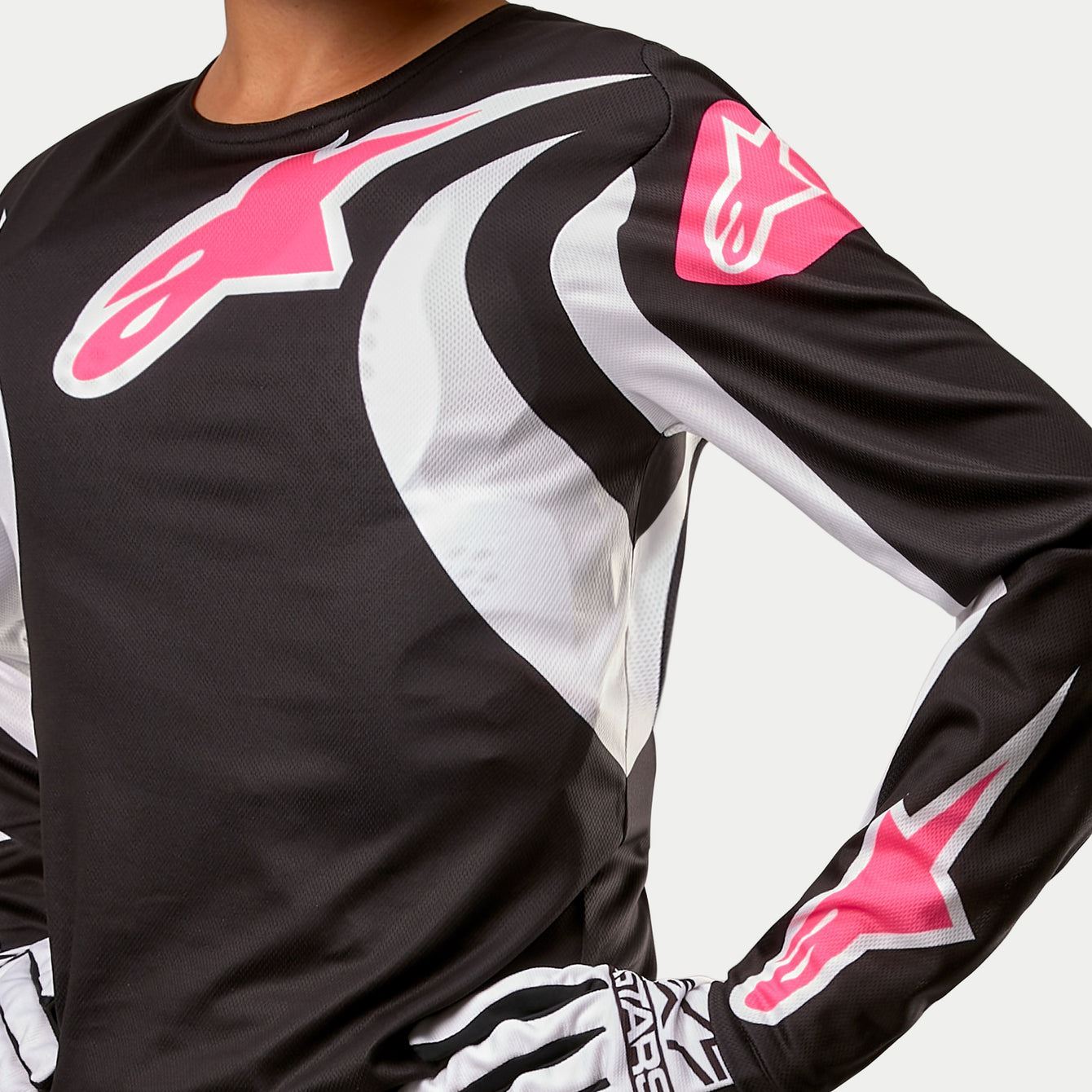 Alpinestars 2024 Stella Fluid Womens Motocross Jersey Black White CLEARANCE