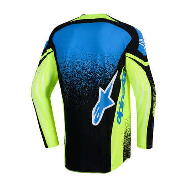 Alpinestars 2026 Techstar Nomur Motocross Jersey Dark Navy Yellow Flo Blue
