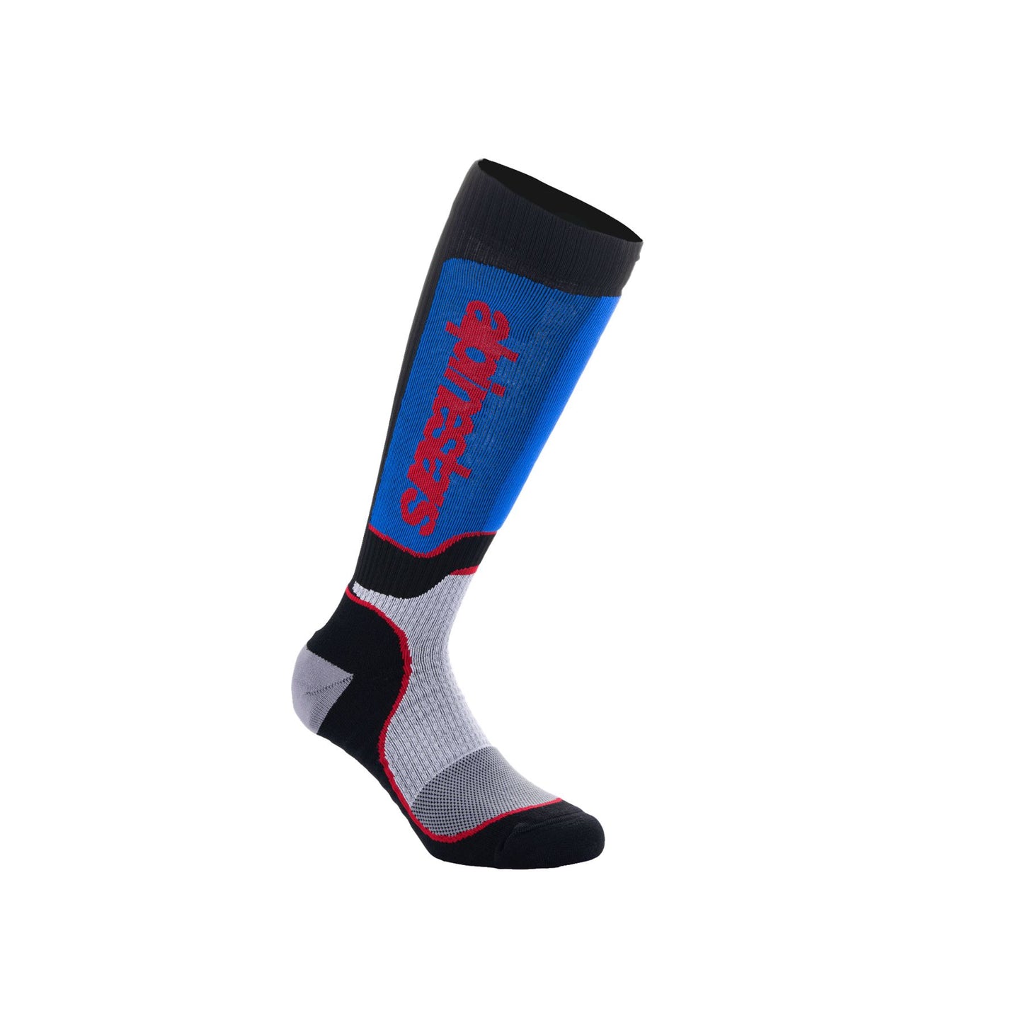 Alpinestars 2025 Youth MX Plus Socks Black White Royal Blue