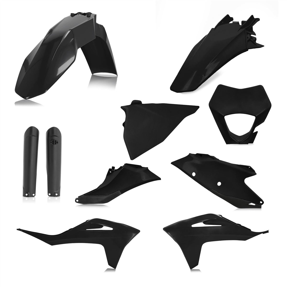 Acerbis Full Plastic Kit Black For Gas Gas EC 250 F 2021-2023
