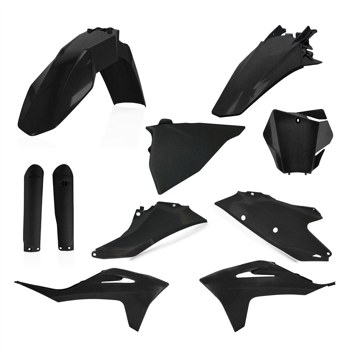 Acerbis Full Plastic Kit Metallic Black For Gas Gas MC 125 2021-2023