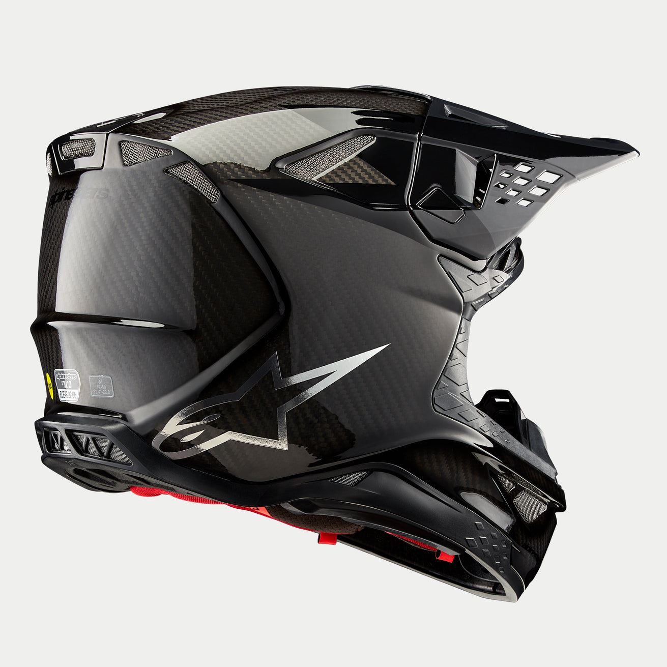 Alpinestars 2024 Supertech SM10 Fame Black Carbon Motocross Helmet
