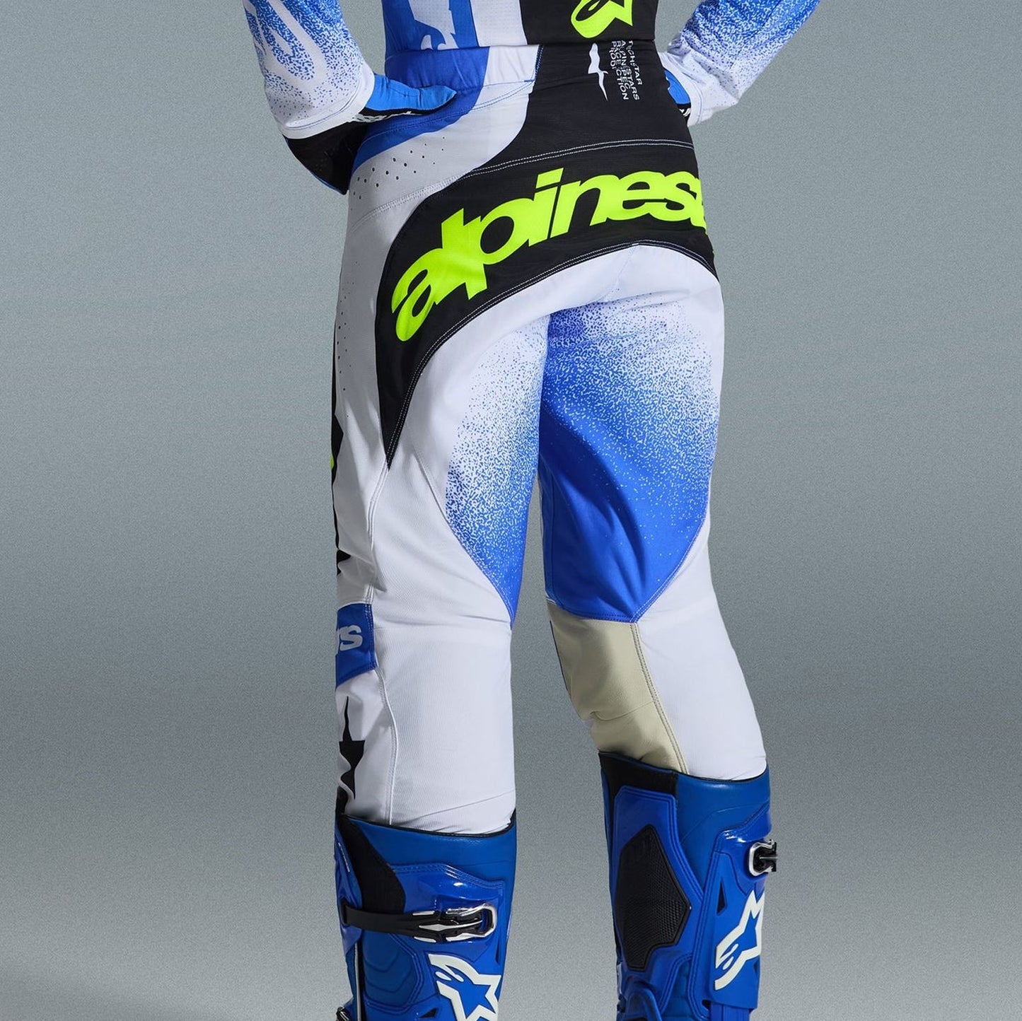 Alpinestars 2026 Techstar Knif Motocross Pants Ucla Blue Black Yellow Flo