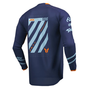 Thor 2026 Youth Launchmode Futura Navy Orange MX Jersey