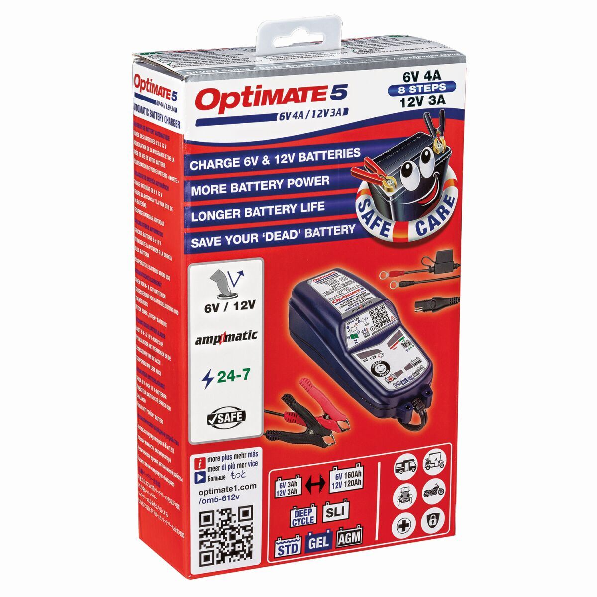 OptiMate 5 6V/12V Battery Charger Optimiser