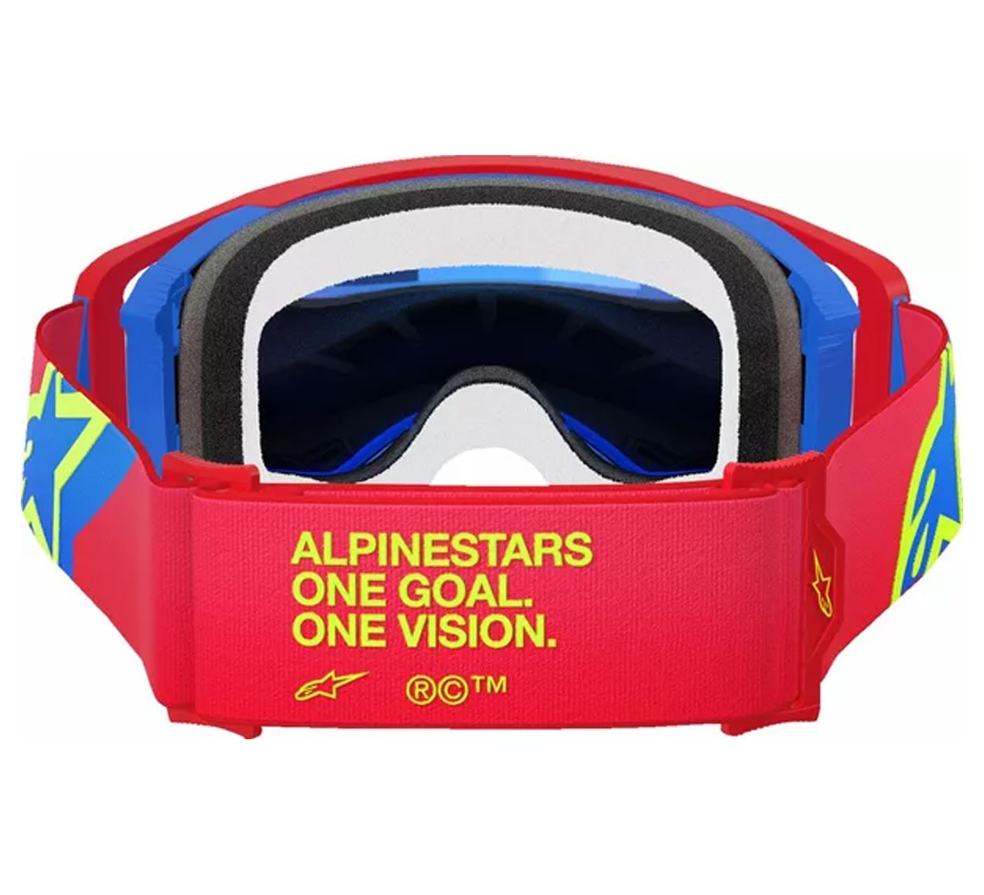 Alpinestars 2025 Goggles Supertech Corp Absolute Vision Red Blue Mirror Blue