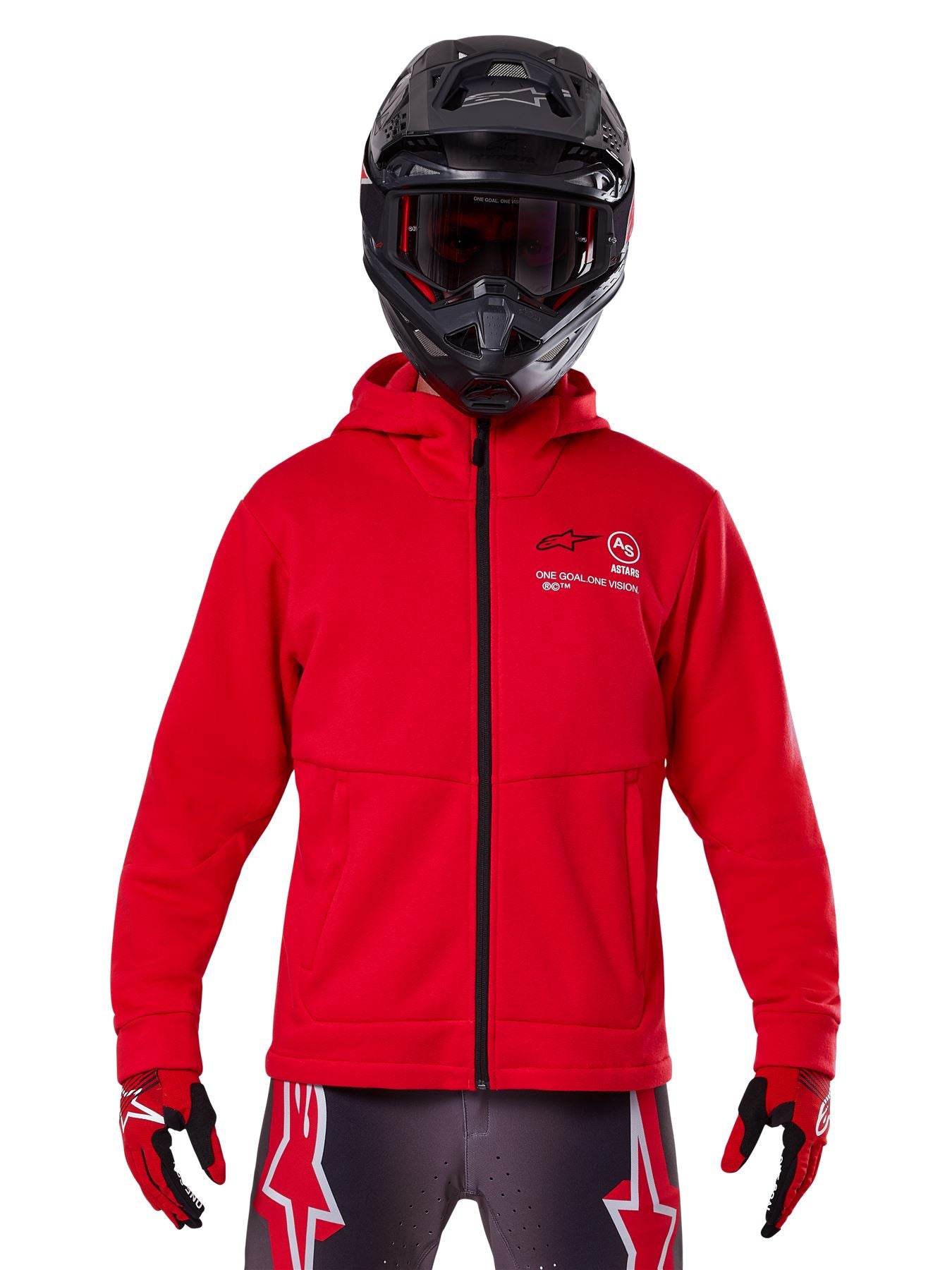 Alpinestars 2026 Racer MX Fleece Ride Hoodie Bright Red