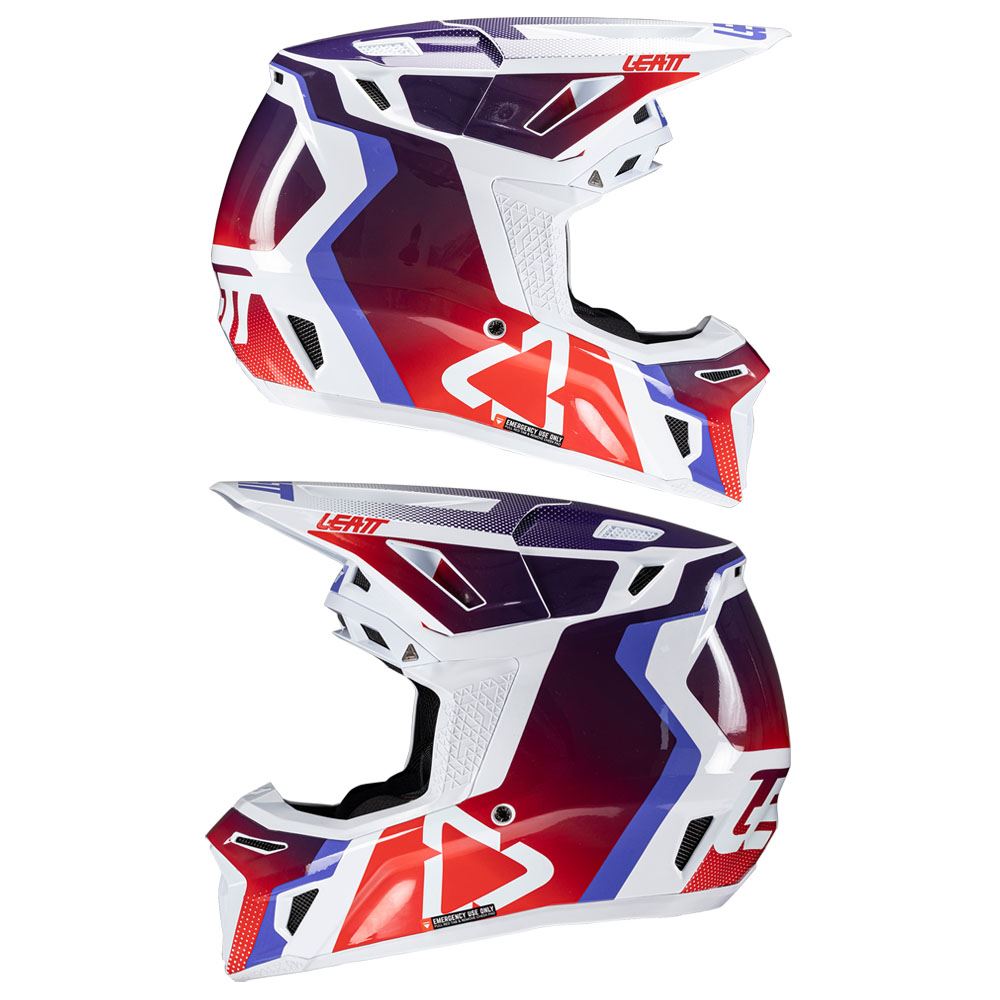 Leatt 2025 Composite Motocross Helmet V25 8.5 Sunburn With 5.5 Goggles