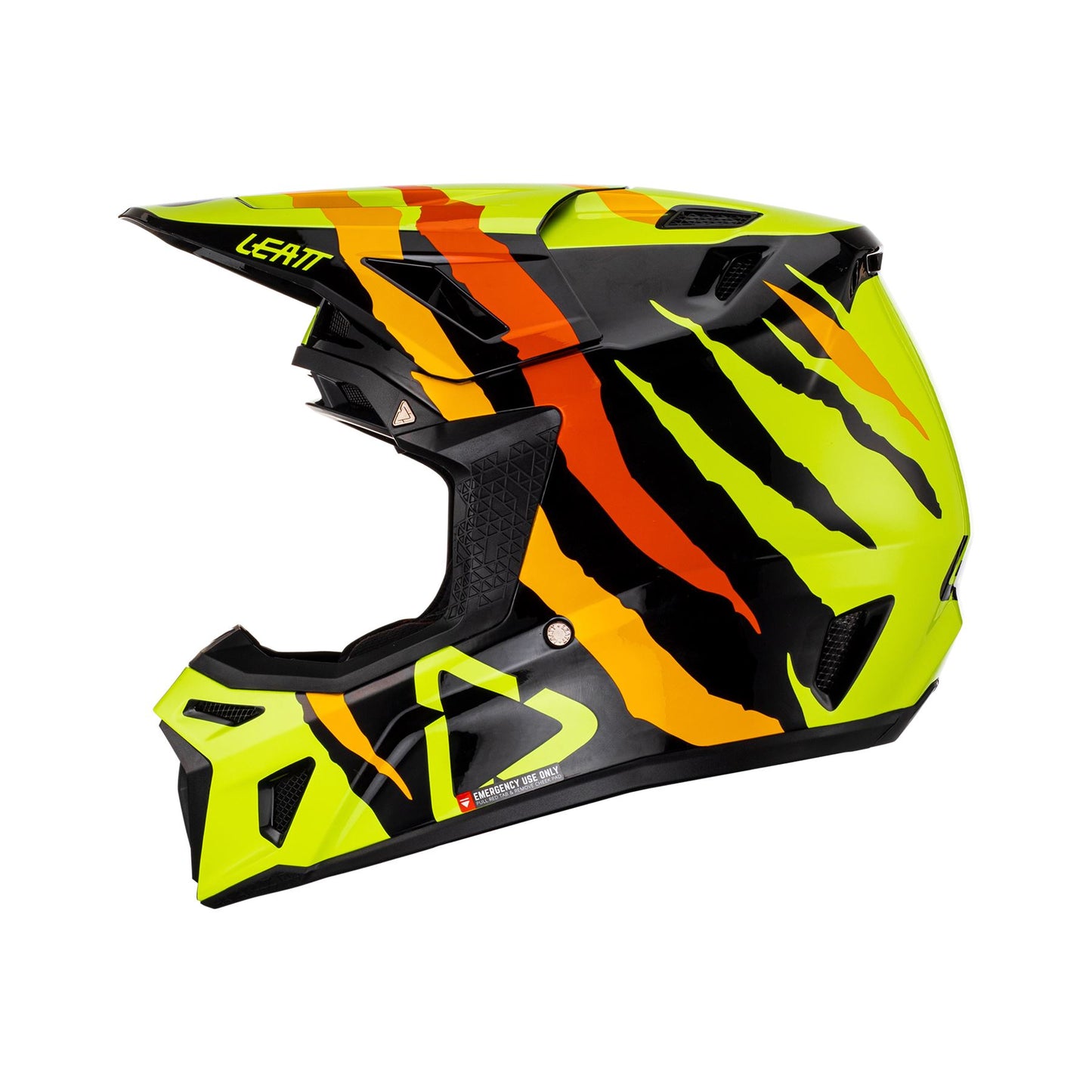Leatt 2024 Helmet Moto 8.5 V23 Citrus Tiger with 5.5 Goggles Bag