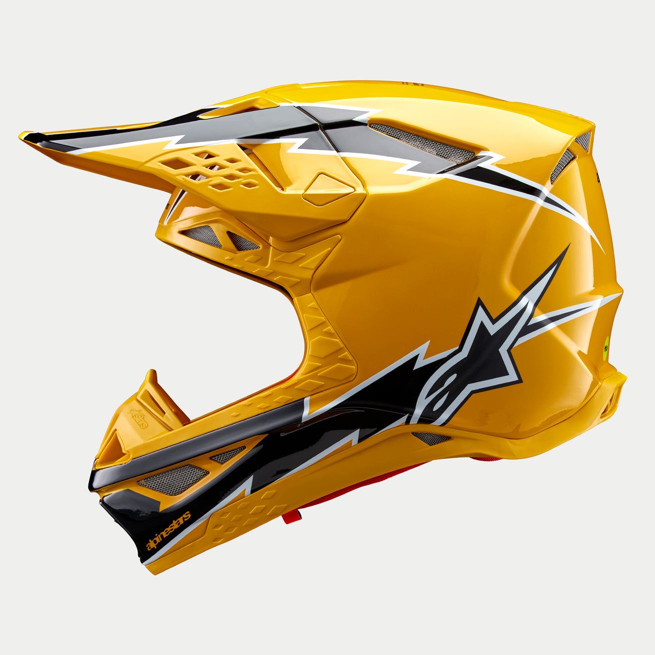 Alpinestars 2024 Supertech SM10 Ampress Black Yellow Motocross Helmet