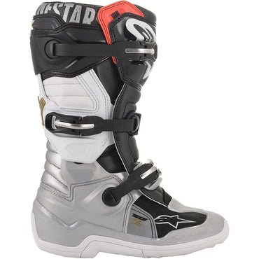 Alpinestars 2026 Tech 7S Youth Motocross Boots Black Silver Gold