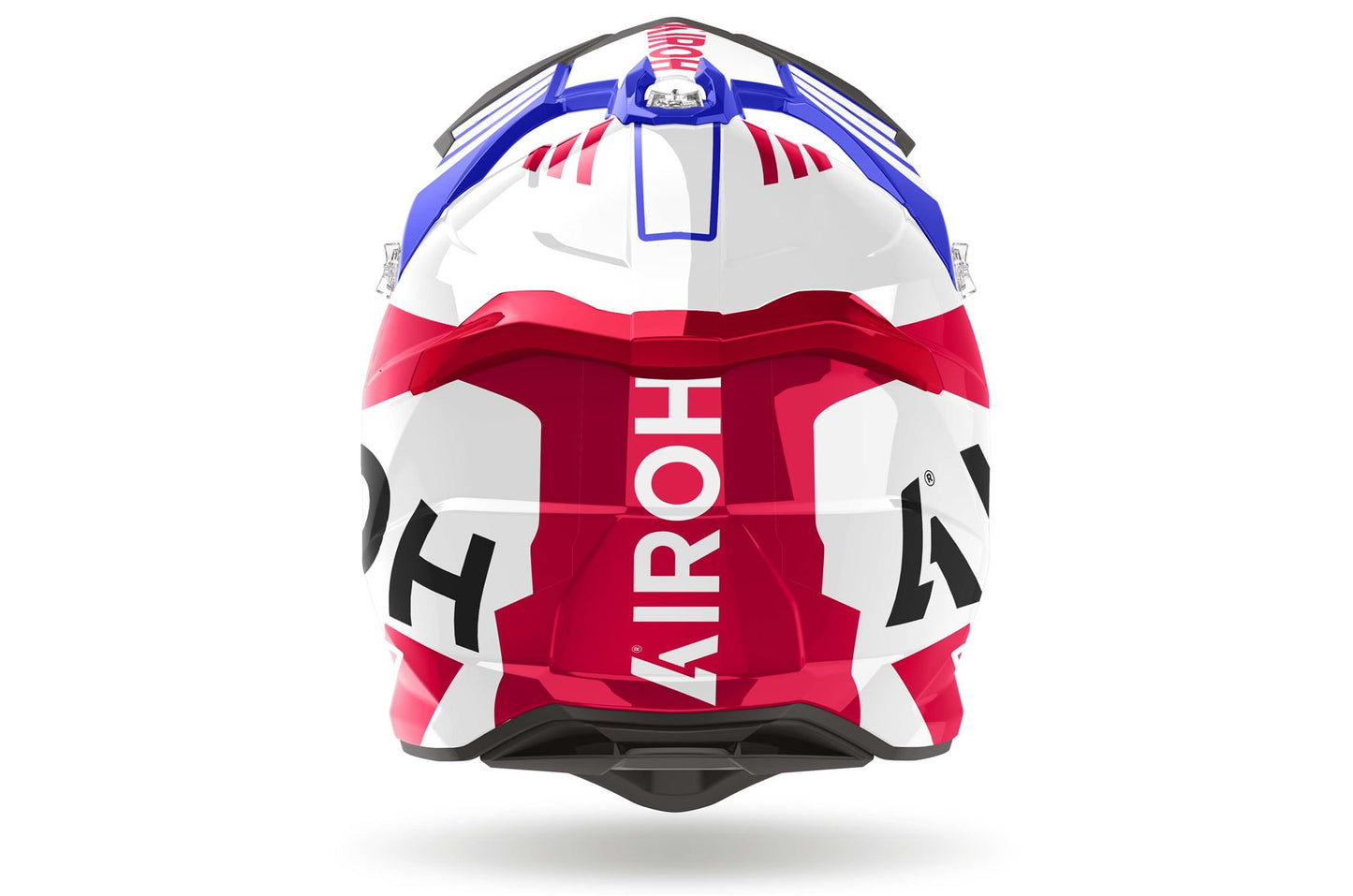 Airoh Helmet 2024 Strycker Brave Blue Red Gloss Composite Carbon