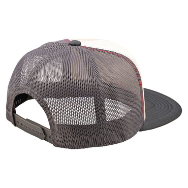Troy Lee Designs Spring 2025 MX Peace Out Trucker Snapback Cap Vintage White Carbon