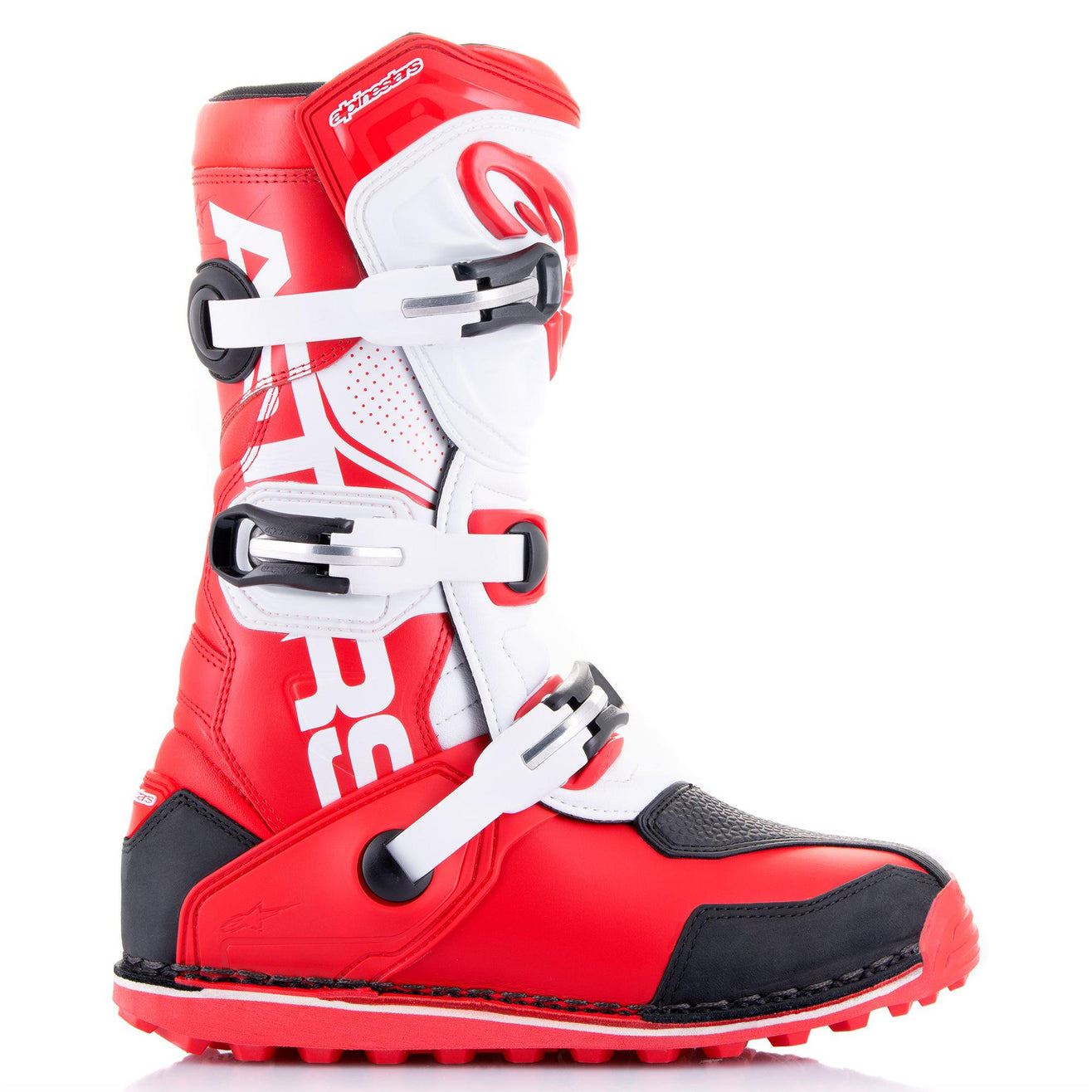 Alpinestars 2025 Tech-T Trials Boots Bright Red Black White