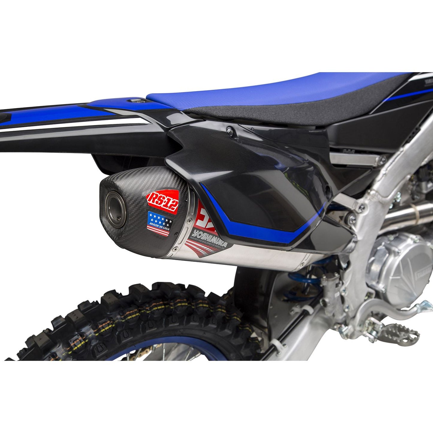 Yoshimura RS-12 Full Exhaust System Stainless Steel Aluminium Carbon Cap For Yamaha YZ 450F 2020-2022