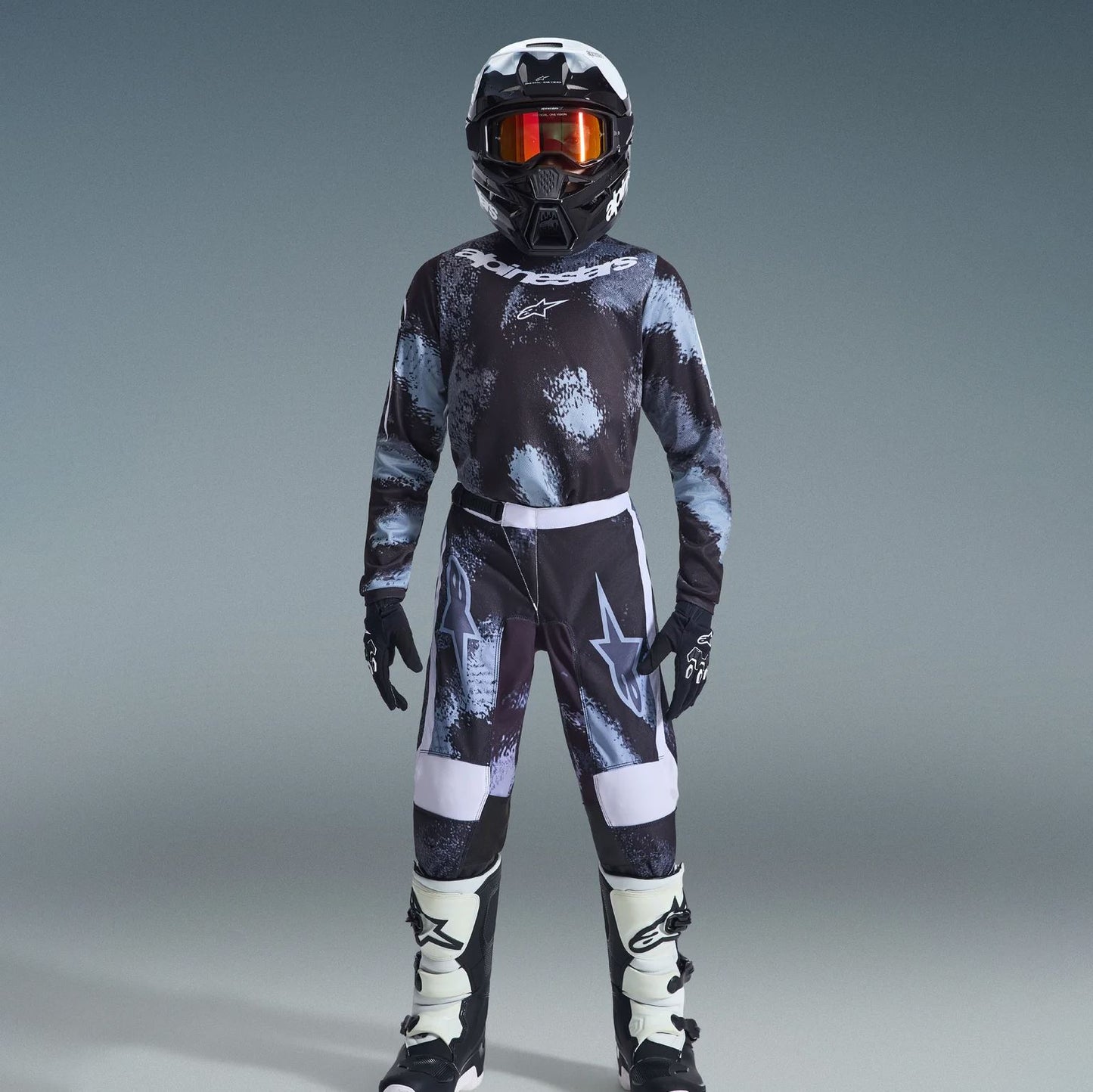 Alpinestars 2026 Youth Fluid Lahnd Motocross Combo Kit Iron Camo