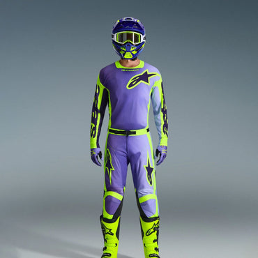 Alpinestars 2026 Racer Portl Motocross Combo Kit Purple Yellow Flo
