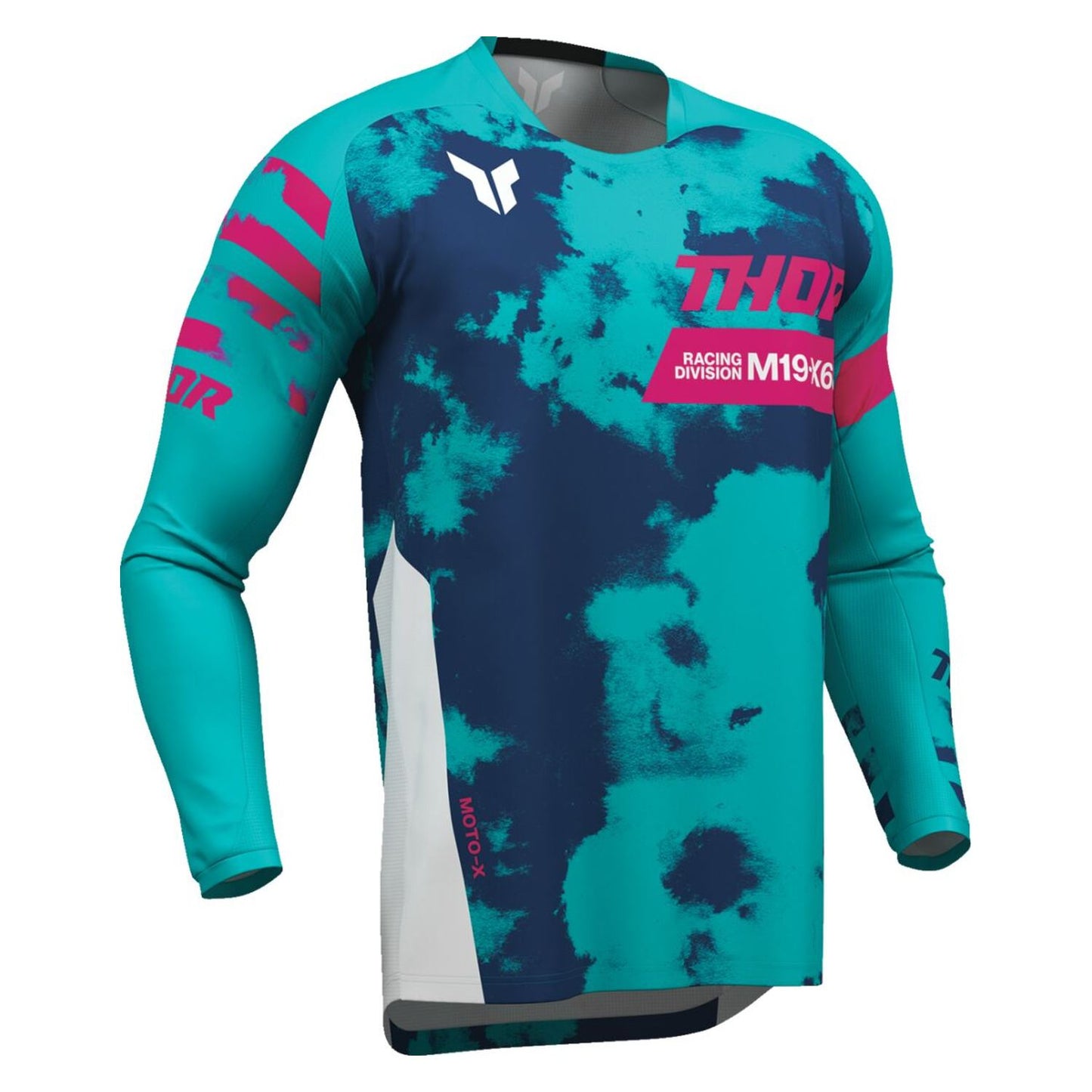 Thor 2026 Launchmode Bleach White Aqua MX Combo Kit