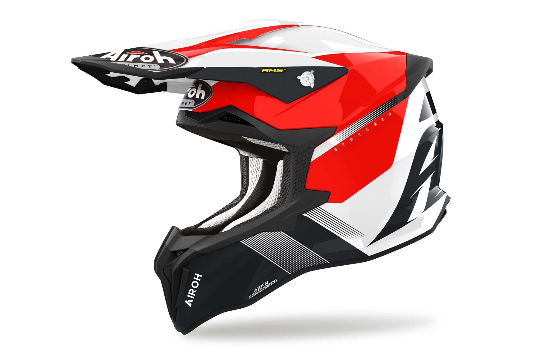 Airoh Helmet 2024 Strycker Blazer Red Gloss Composite Carbon