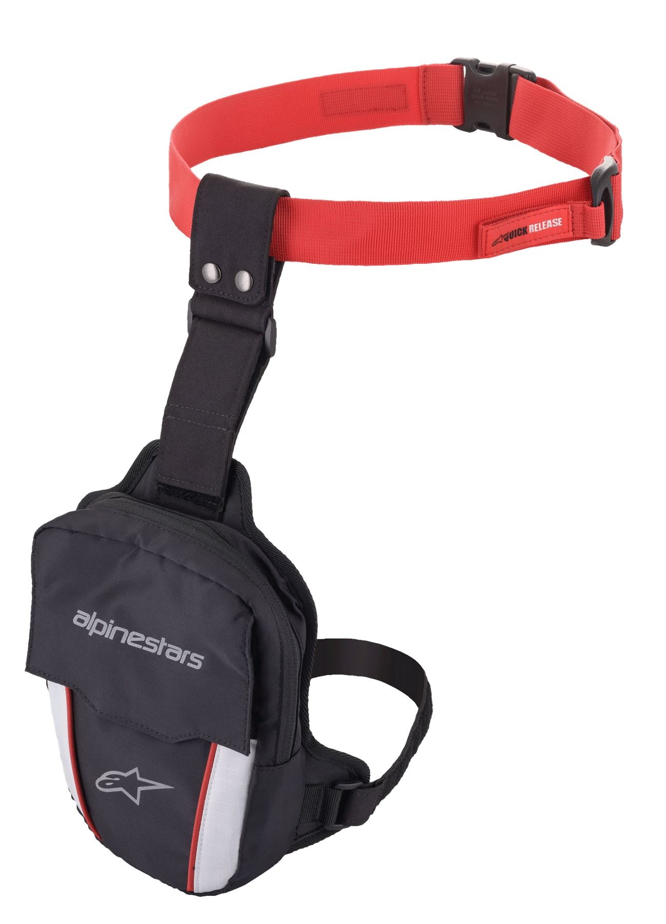 Alpinestars 2025 Access Thigh Bag Bag Black Red white