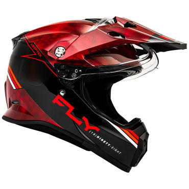 Fly Racing 2025 Trekker Kryptek Conceal Motocross Helmet Red Black