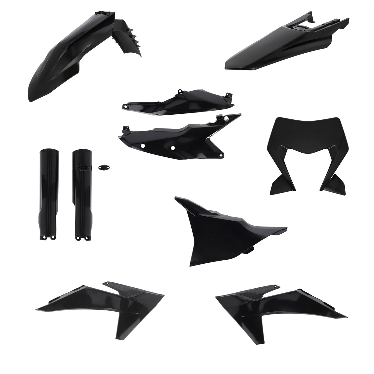 Acerbis Full Plastic Kit Black For KTM XC-W 150 2024-2025