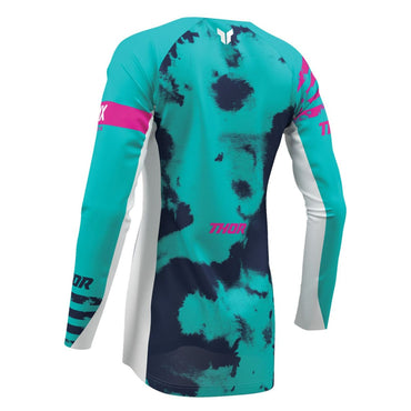 Thor 2026 Womens Launchmode Bleach White Aqua MX Jersey
