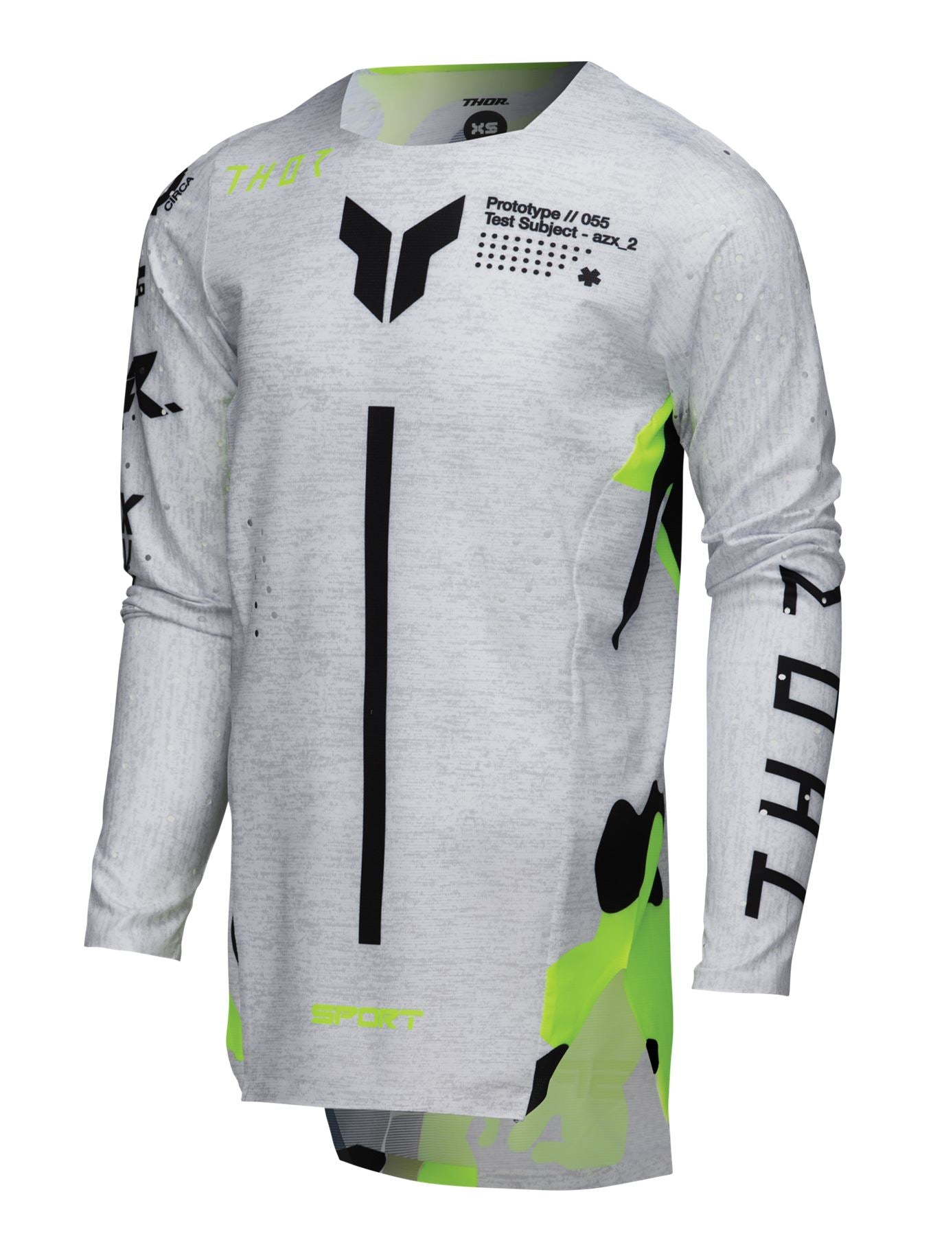 Thor 2025 Motocross Jersey Youth Sportmode Riot White Acid